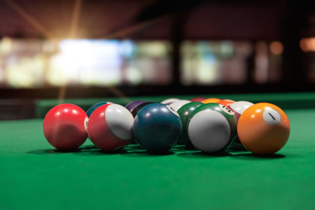 billiard balls on the table. set of balls 2