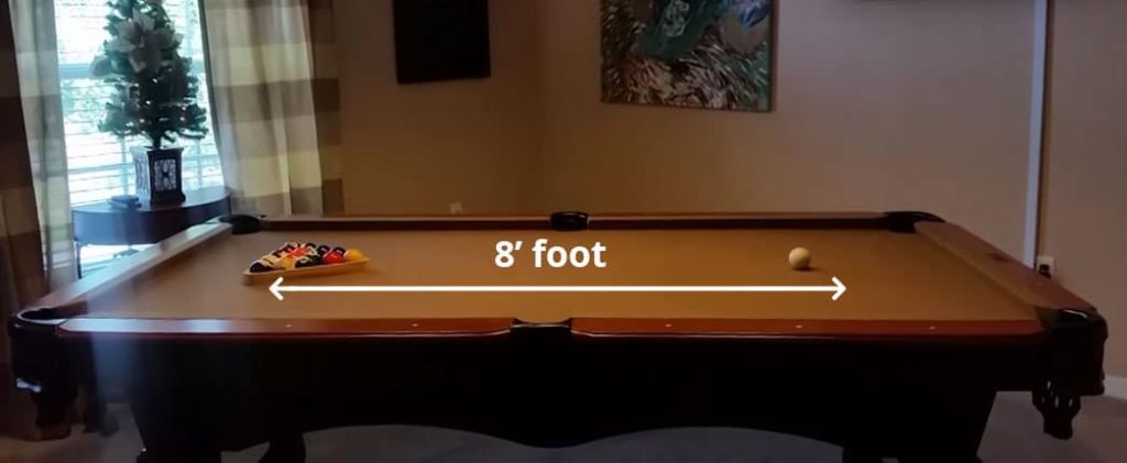 pool table length 2